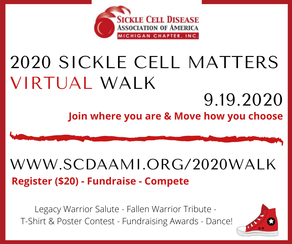 A photo of the social media promo for the Sickle Cell Matters Walk, which links to the event video.